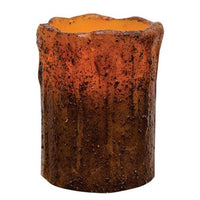 4 Burnt Mustard Remote Pillar - The Fox Decor