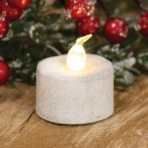 White Cement Timer Votive - The Fox Decor