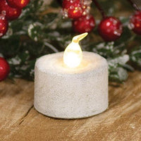White Cement Timer Votive - The Fox Decor