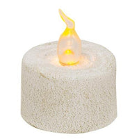 White Cement Timer Votive - The Fox Decor