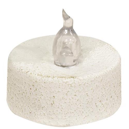 White Cement Mini Timer Tealight - The Fox Decor