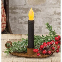 ^^Textured LED Taper 6 Black - The Fox Decor