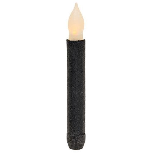 ^^Textured LED Taper 6 Black - The Fox Decor