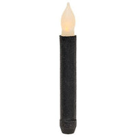^^Textured LED Taper 6 Black - The Fox Decor