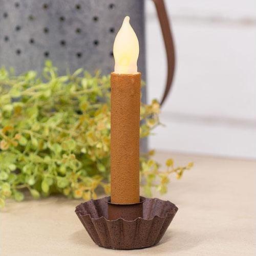 ^^Textured LED Taper 6 Mustard - The Fox Decor