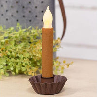^^Textured LED Taper 6 Mustard - The Fox Decor