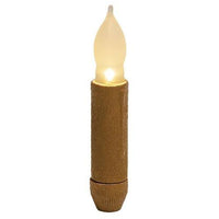 Textured 4 LED Timer Taper Mustard - The Fox Decor
