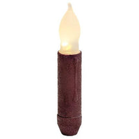 ^^Textured 4 LED Timer Taper Burgundy - The Fox Decor