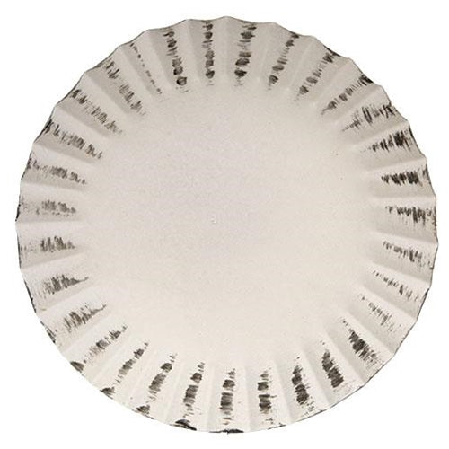 Shabby Chic Fluted Candle Pan 5.5" - The Fox Decor