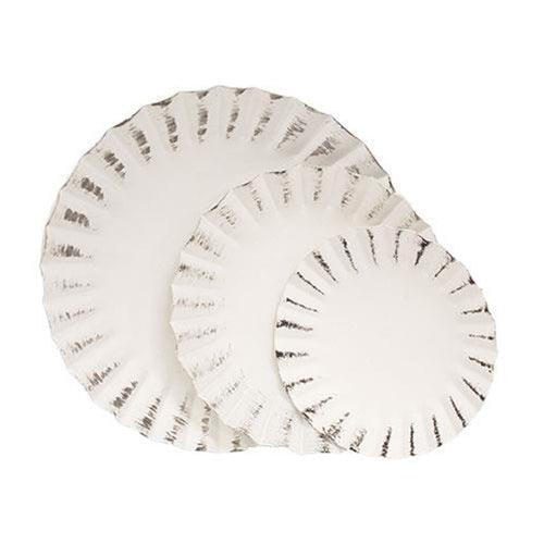 Shabby Chic Fluted Candle Pan 35 - The Fox Decor