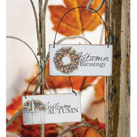 Autumn Blessings Ornament 2 asstd - The Fox Decor