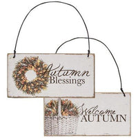 Autumn Blessings Ornament 2 asstd - The Fox Decor
