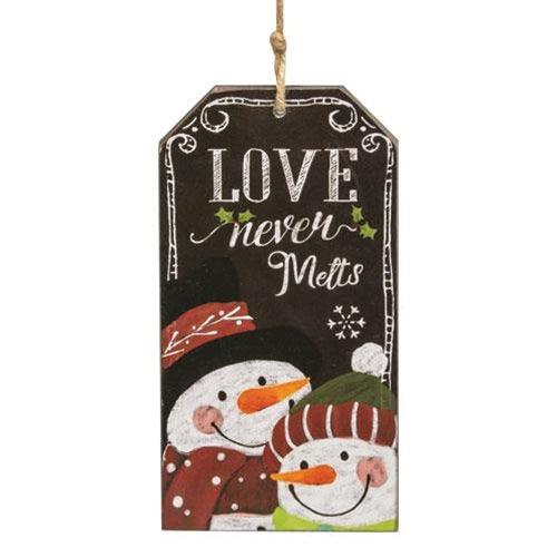 Love Never Melts Chalkboard Ornament - The Fox Decor