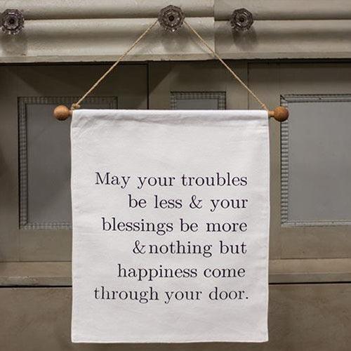 Nothing But Happiness Fabric Wall Hanging - The Fox Decor
