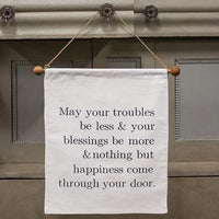 Nothing But Happiness Fabric Wall Hanging - The Fox Decor
