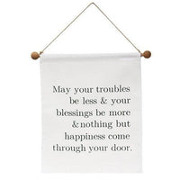 Nothing But Happiness Fabric Wall Hanging - The Fox Decor