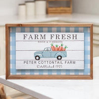 Farm Fresh Eggs & Carrots Shadowbox Sign - The Fox Decor