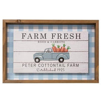 Farm Fresh Eggs & Carrots Shadowbox Sign - The Fox Decor