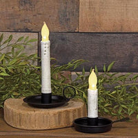 Metal Tab Taper Candle Holder Black - The Fox Decor