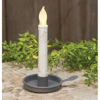 Metal Tab Taper Candle Holder Gray - The Fox Decor