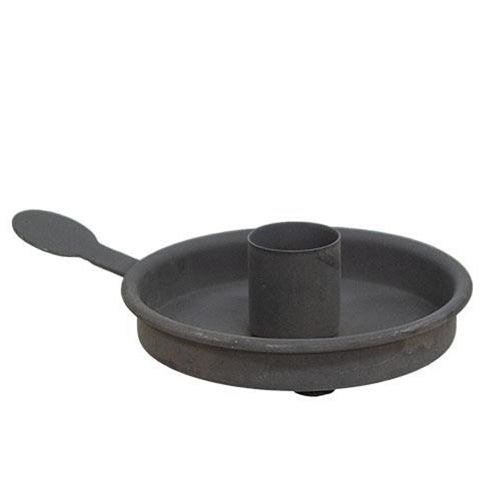 Metal Tab Taper Candle Holder Gray - The Fox Decor