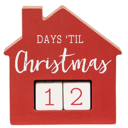 Days Til Christmas House Countdown Calendar - The Fox Decor