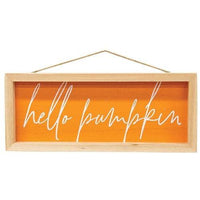 Hello Pumpkin Inset Framed Sign - The Fox Decor