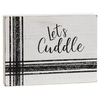 Warm Words Striped Wooden Block 3 Asstd - The Fox Decor