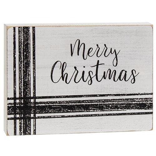 Warm Words Striped Wooden Block 3 Asstd - The Fox Decor