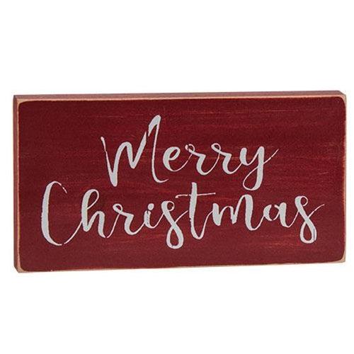 Holiday Script Red Word Block 4 Asstd - The Fox Decor
