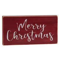 Holiday Script Red Word Block 4 Asstd - The Fox Decor