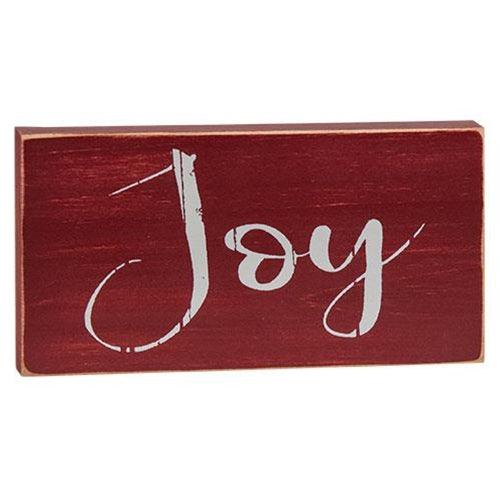 Holiday Script Red Word Block 4 Asstd - The Fox Decor