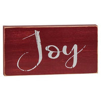 Holiday Script Red Word Block 4 Asstd - The Fox Decor
