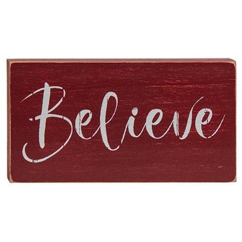 Holiday Script Red Word Block 4 Asstd - The Fox Decor
