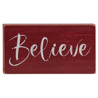 Holiday Script Red Word Block 4 Asstd - The Fox Decor