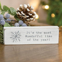 Most Wonderful Time of Year Typewriter Block - The Fox Decor