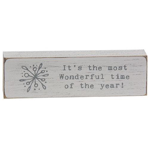 Most Wonderful Time of Year Typewriter Block - The Fox Decor