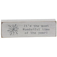 Most Wonderful Time of Year Typewriter Block - The Fox Decor