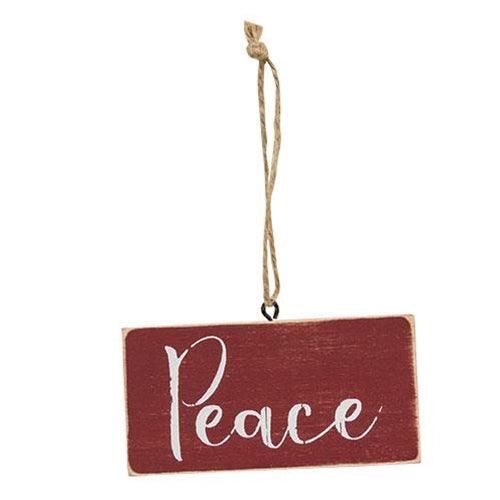 Holiday Script Red Word Ornament 4 Asstd - The Fox Decor