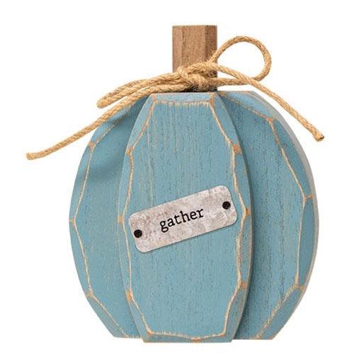 Chunky Blue Gather Pumpkin - The Fox Decor