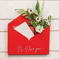 PS I Love You Red Metal Envelope - The Fox Decor