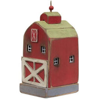 Antiqued Red Barn Wooden Sitter - The Fox Decor