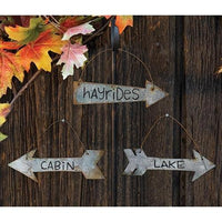 Rustic Cabin Arrow Ornaments 3 asstd - The Fox Decor