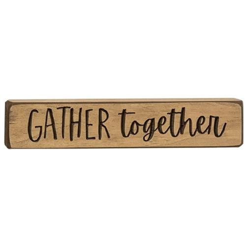 Gather Together Engraved Block 9 - The Fox Decor