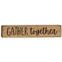 Gather Together Engraved Block 9 - The Fox Decor