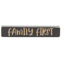 Family First Engraved Block 9 - The Fox Decor