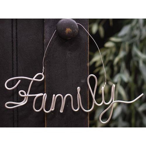 Family Script Metal Ornament - The Fox Decor