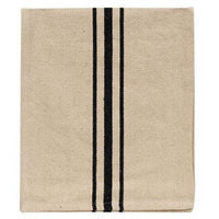 Cream & Black Grain Sack Short Runner - The Fox Decor