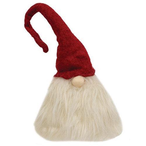 Sitting Plush Santa Gnome w Red Hat - The Fox Decor