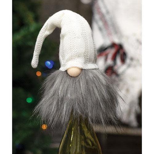 Knit Cream Gnome Bottle Topper - The Fox Decor